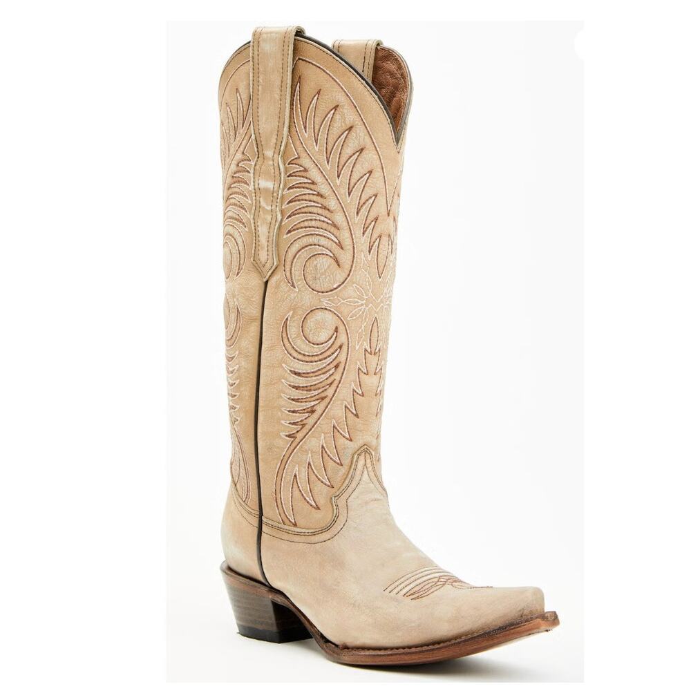 Circle G Women's Tall Western Boots Snip Toe Sand Leather Size 10 NWOB Timeless